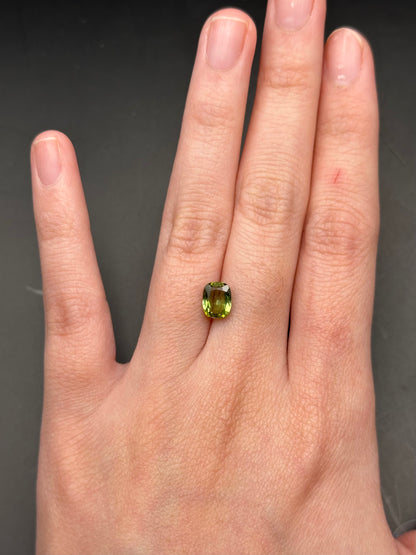 Green Tourmaline (cushion) - 1.25 ct