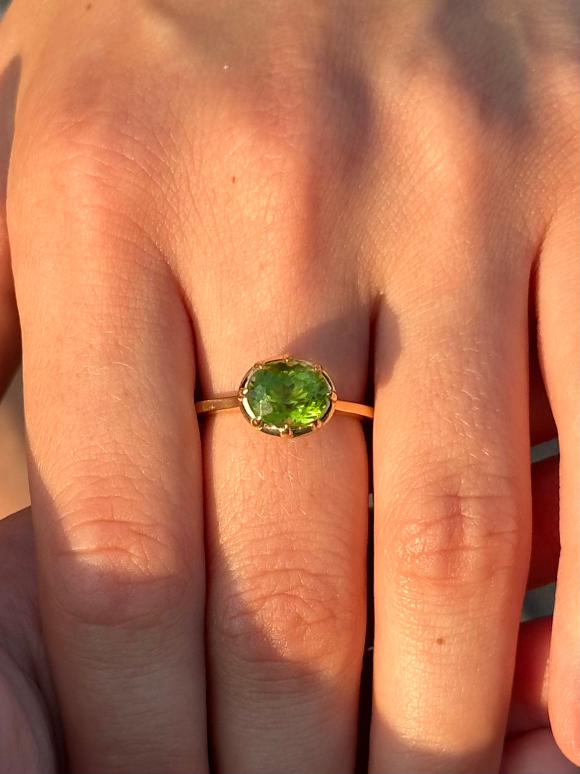 Alison Lin east-west peridot ring