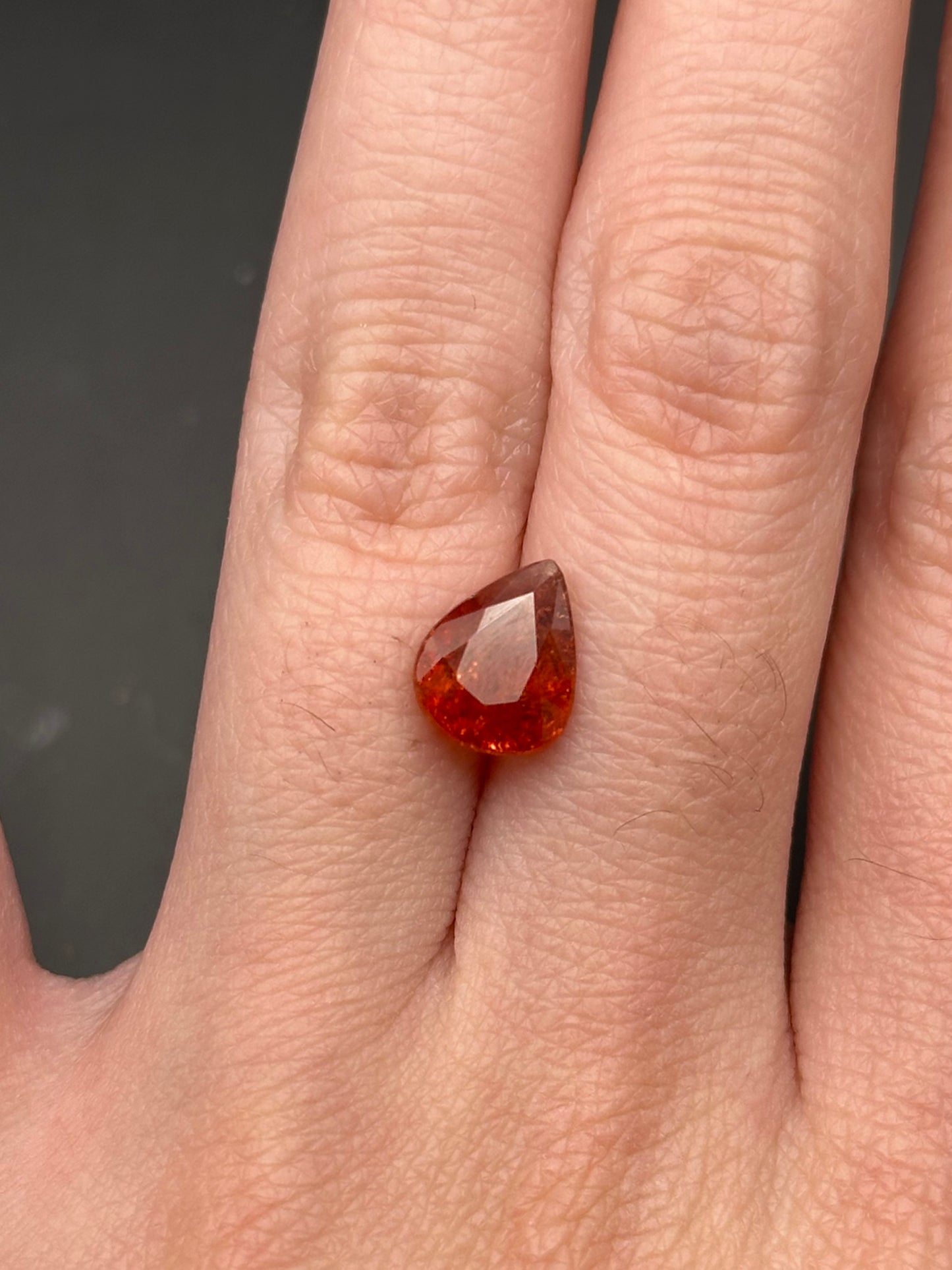 Orange Spessartine Garnet (Pear) - 2.41 ct