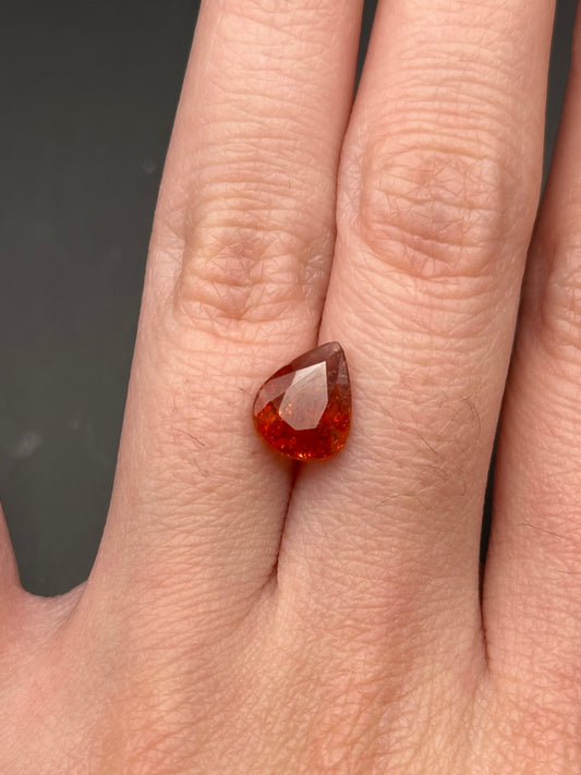 Orange Spessartine Garnet (Pear) - 2.41 ct