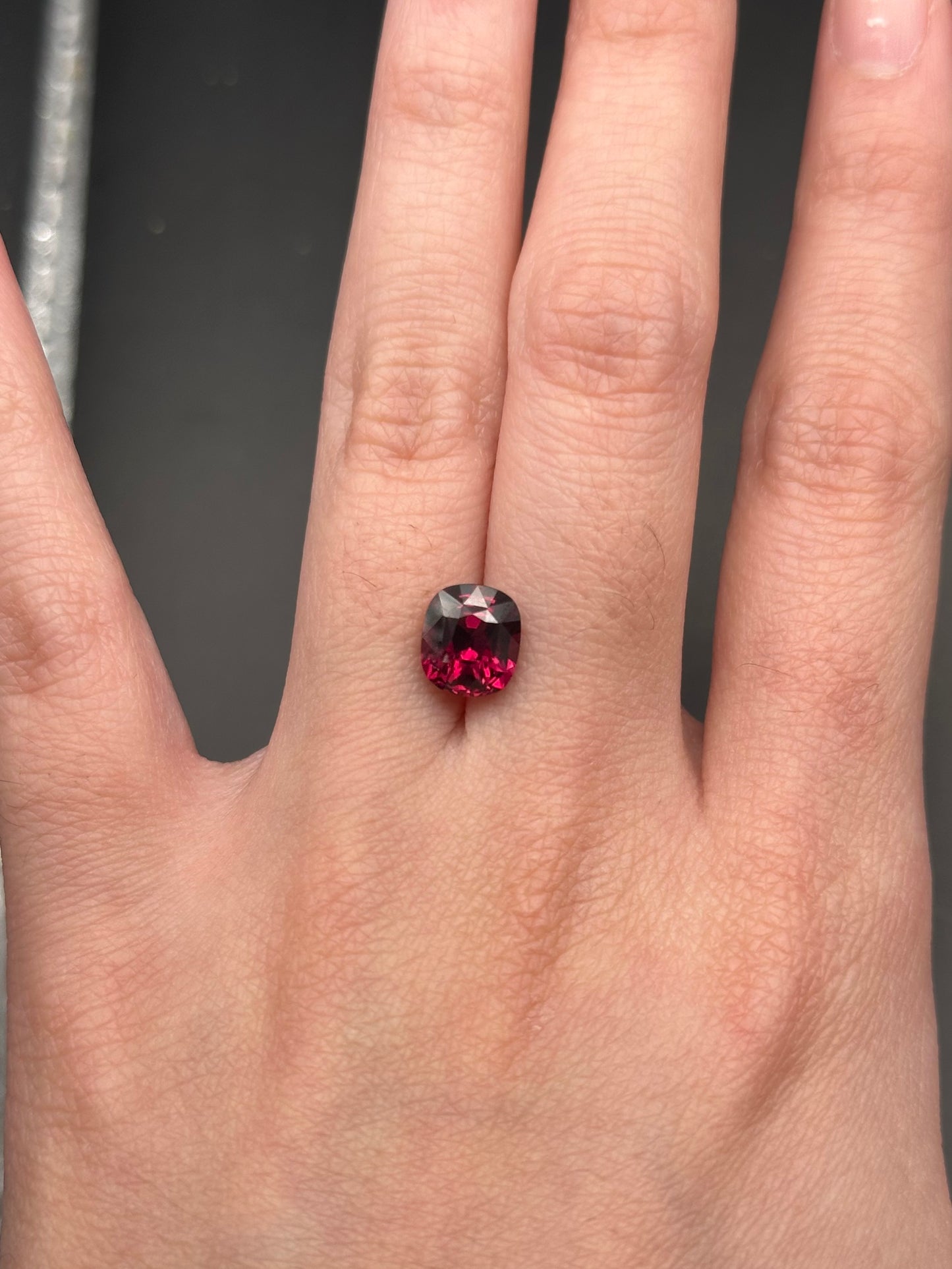 Purplish Pink Rhodolite Garnet (cushion) - 2.35 ct