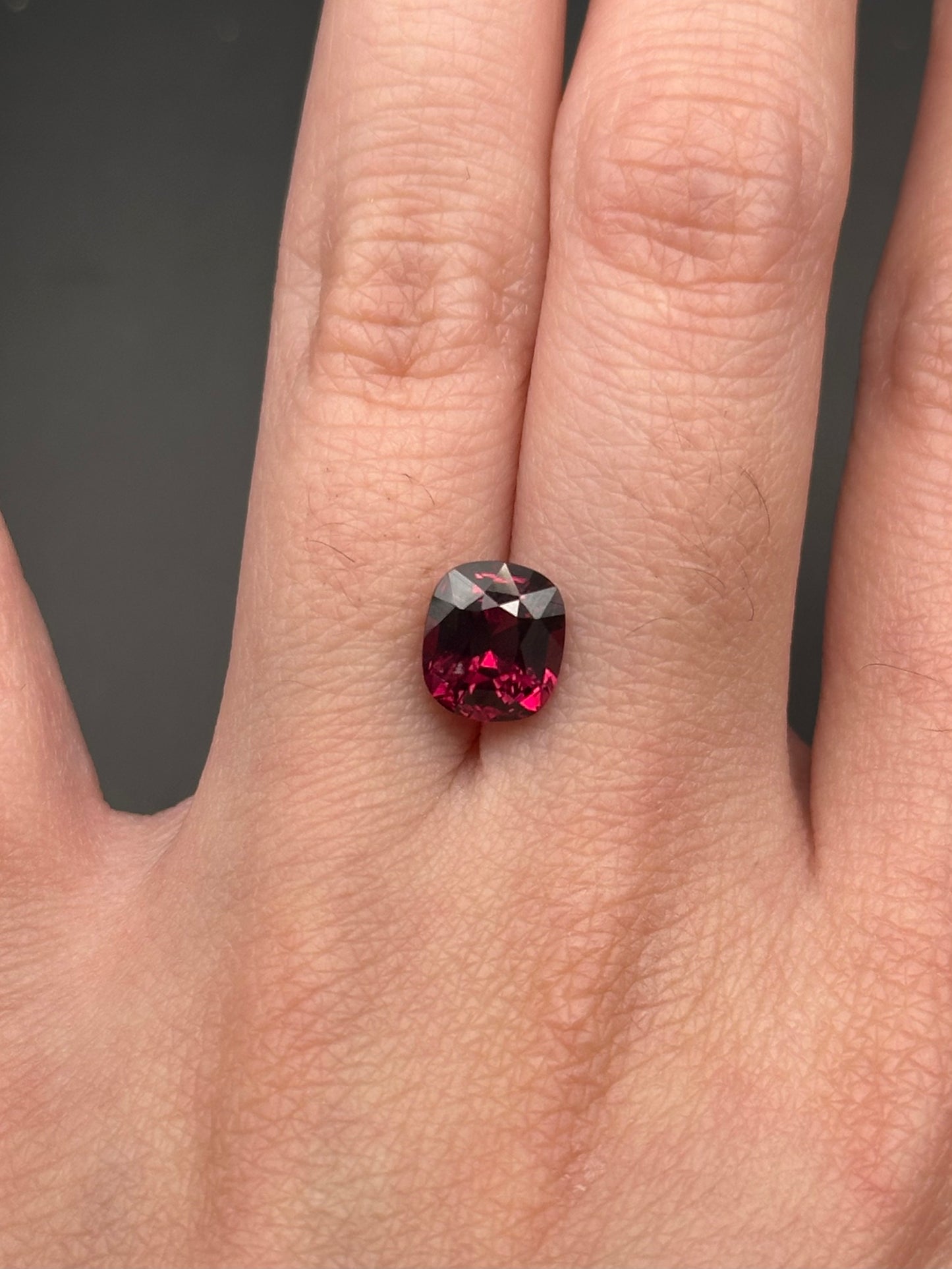 Purplish Pink Rhodolite Garnet (cushion) - 2.35 ct