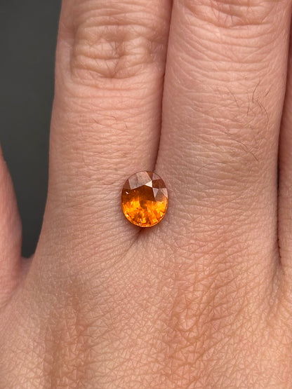 orange 'fanta' spessartine garnet (oval) - 1.25 ct