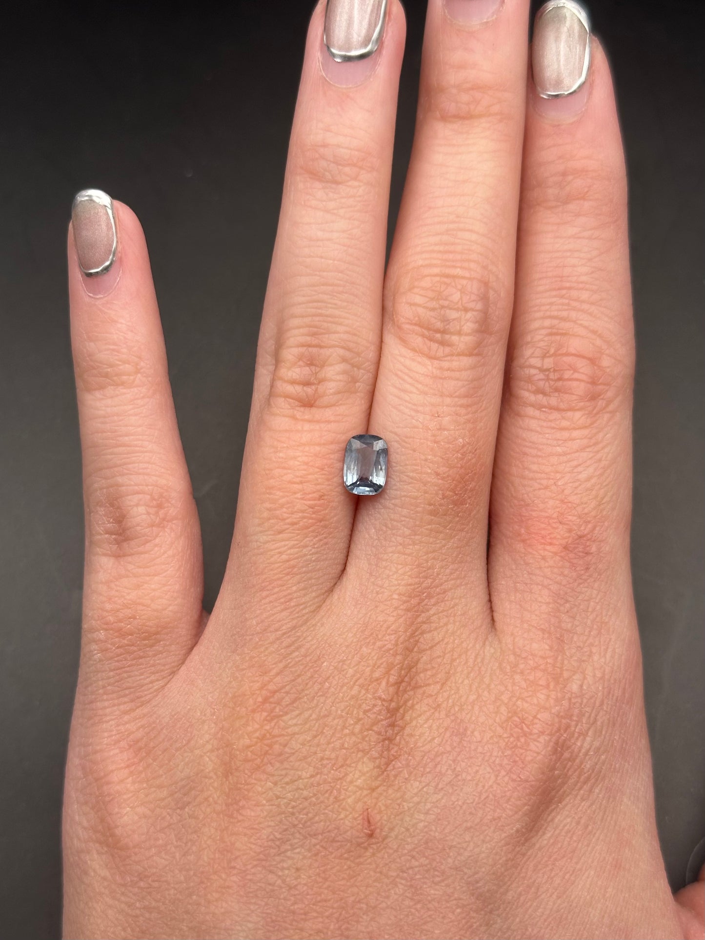 teal sapphire (cushion cut) .95 ct