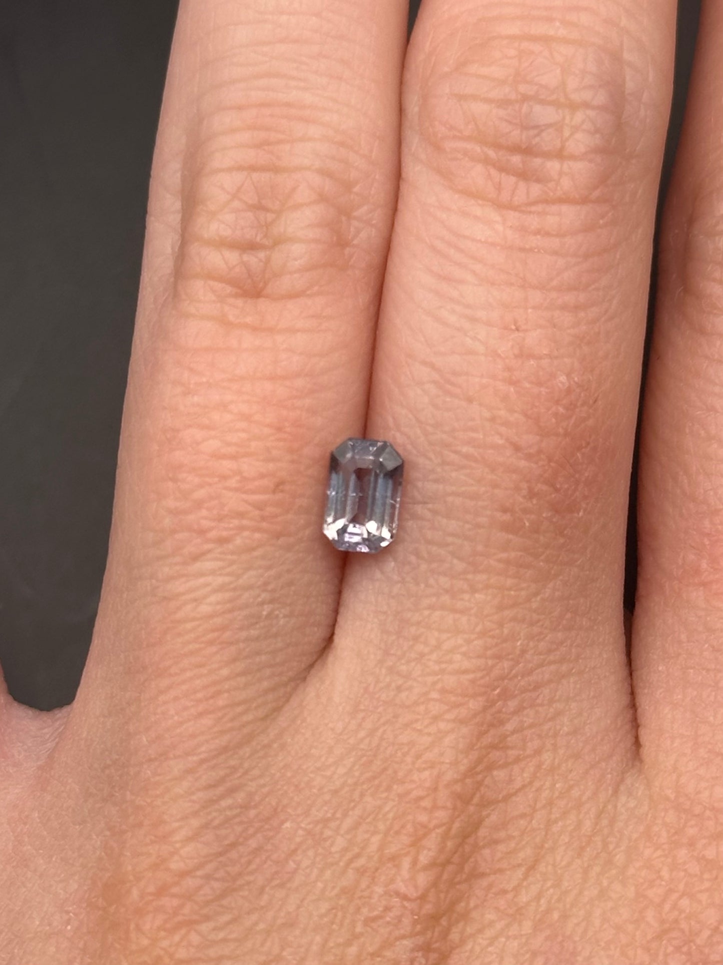 blue sapphire (emerald) .87 ct
