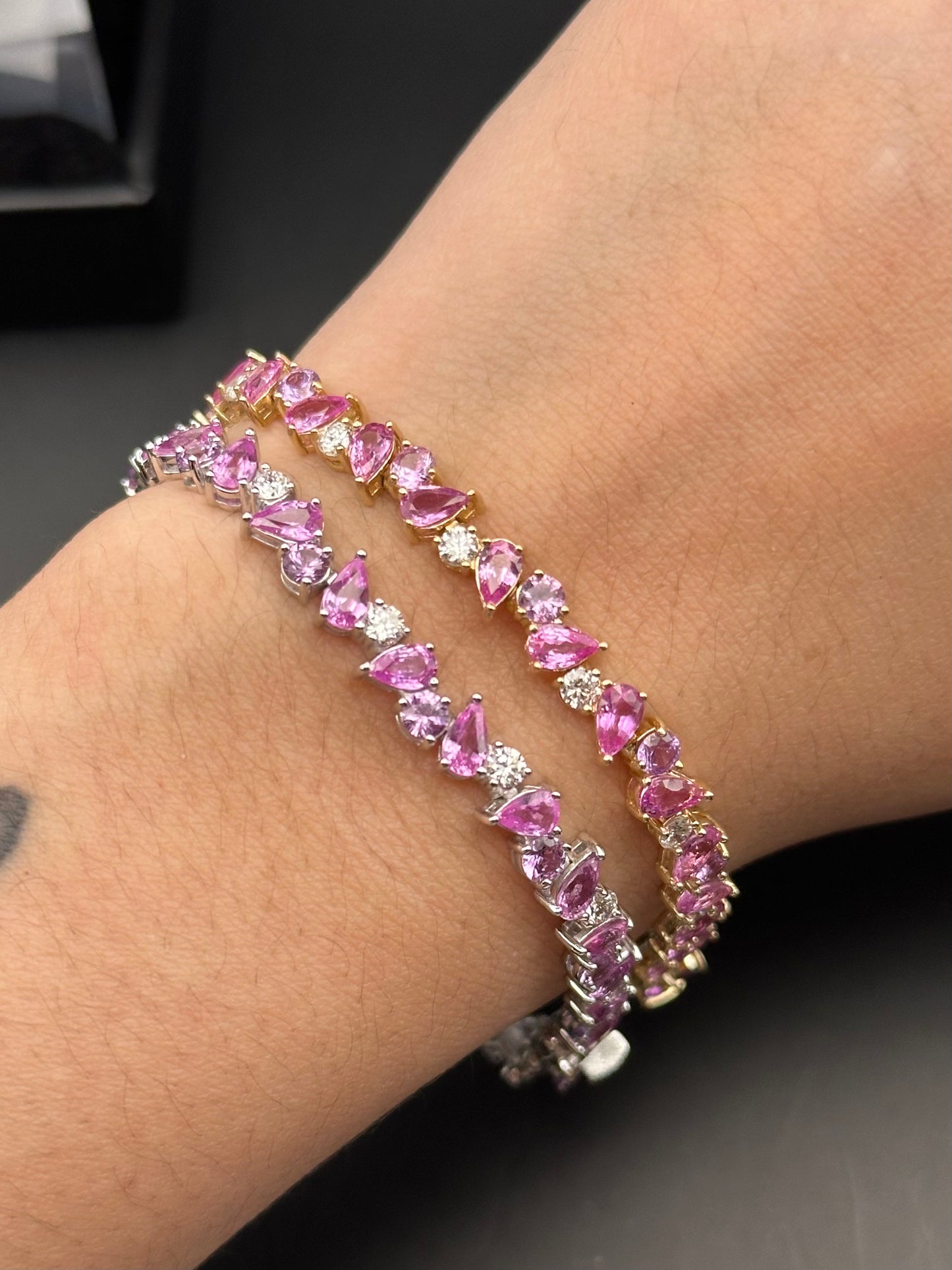 Pink Sapphire Tennis Bracelet