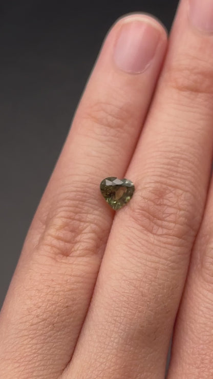 Yellowish Green Sapphire (heart) - .9 ct