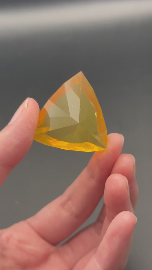 Oregon Fire Opal (trillion) - 73.05 ct
