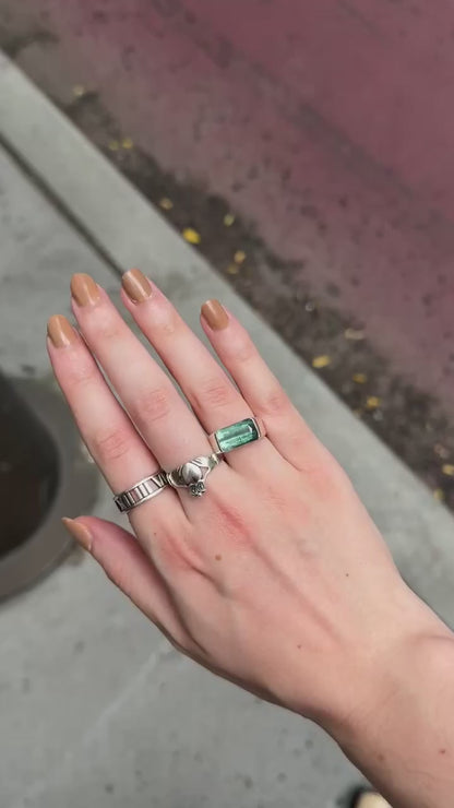 Alison Lin Half Bezel Tourmaline Signet Ring
