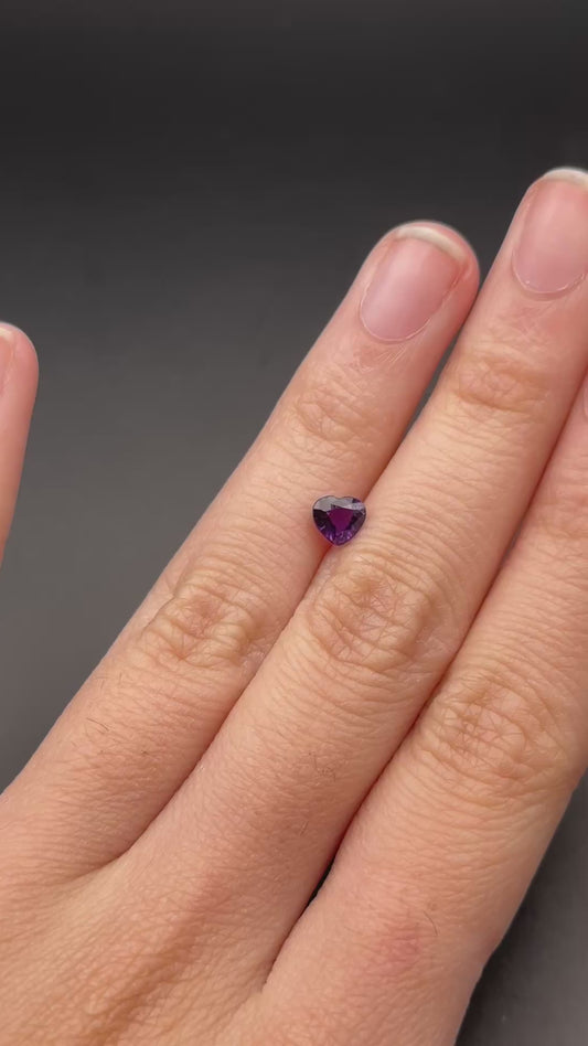 Purple Sapphire (heart) - .61 ct