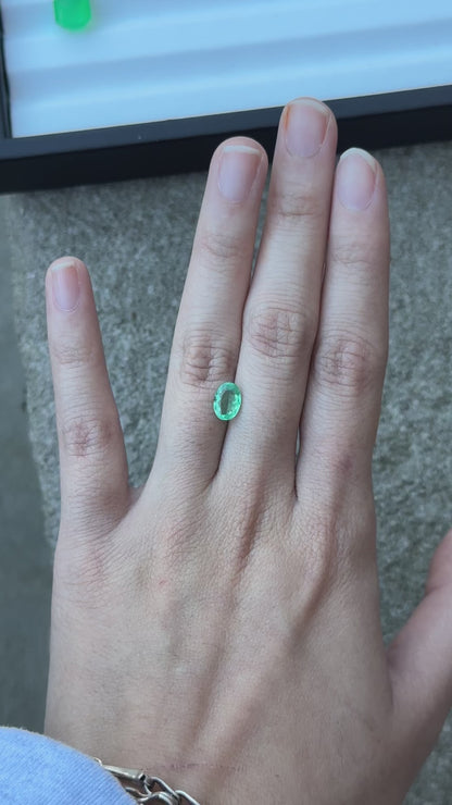 Colombian Emerald (oval) - .9 ct
