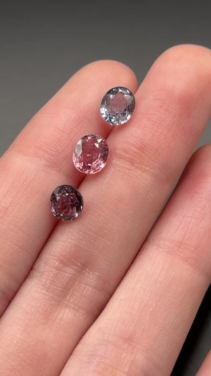 Pink, Blue and Purple spinel