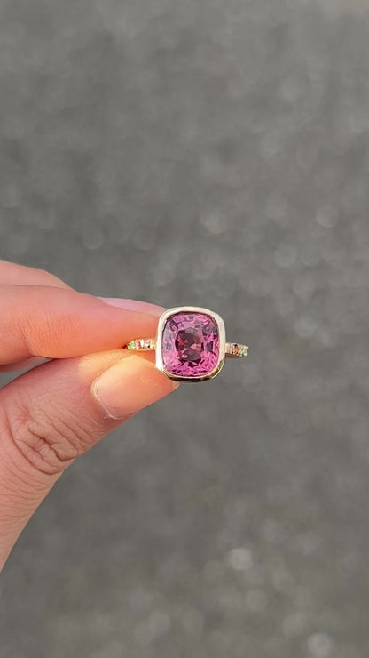 Alison Lin Pink Spinel Bezel Set Ring