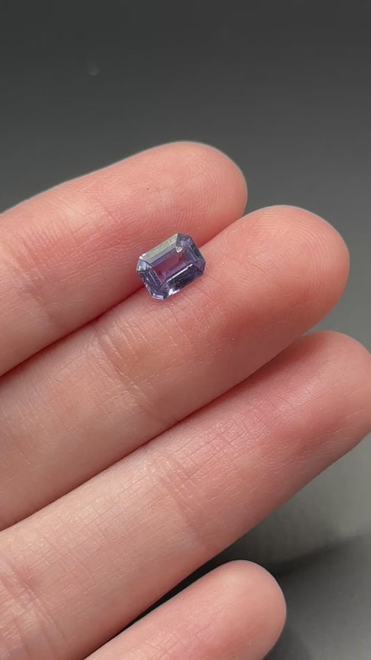 Purple Sapphire - .78 ct Emerald Cut