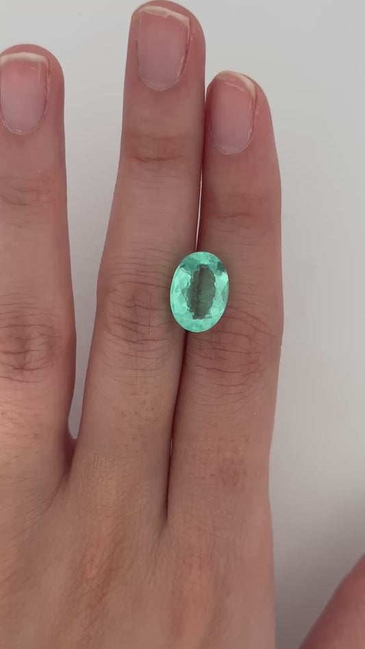 Paraiba Tourmaline (oval) - 6.45 ct  with GIA cert